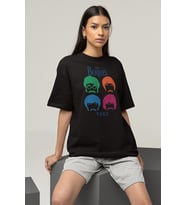 1967 The Beatles Müzik Grubu Baskılı Unisex Oversize Tişört