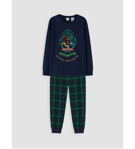 LCW Kids Lacivert Harry Potter Baskılı Erkek Çocuk Pijama Takım