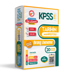 2024 KPSS Ön Lisans-Ortaöğretim Tarihin Manifestosu 20li Dijital Çözümlü Branş Denemesi