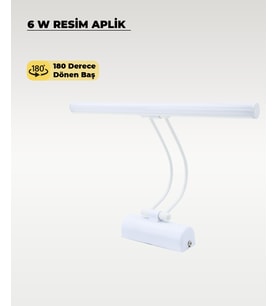 6W Beyaz Flüt Aplik 3200K (Sarı Işık)