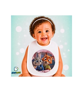 Zootropolis Keten Bebek Mama Önlüğü – Yumuşak, Emici, Yıkanabilir, Özel Tasarım P212