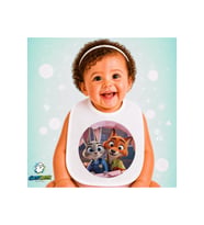 Zootropolis Keten Bebek Mama Önlüğü – Yumuşak, Emici, Yıkanabilir, Özel Tasarım P212