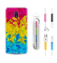 Xiaomi Redmi 8A 8 Pro 9C 9T 10C 11T Pro Kılıf Kablo Koruma Spiral Silikon Yapraklar 1634