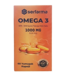 Serfarma Omega 3 EPA DHA 1000 mg Yumuşak Kapsül 60'lı