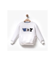 OVD ERKEK ÇOCUK 5-8 YAŞ NAKIŞLI SWEAT - BEJ (Çok Renkli)