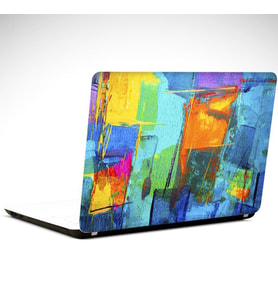 Kare Renkler Soyut Laptop Sticker 14 inch (35X26CM)