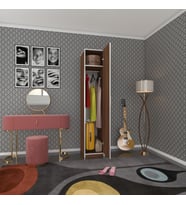 Kenzlife gardırop öğrenci dolabı tek kapılı kasımpatı cvz 180*35*42 cvz gardolap dolap ofis (Karışık)