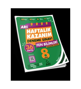 Arı Yayıncılık 8. Sınıf Fen Bilimleri Arı Haftalık Kazanım Deneme (Çok Renkli)