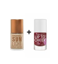 Pastel Lip To Cheek Tint Carmen Ruj,Allık ve Sunlight Highlighter - Aydınlatıcı 101