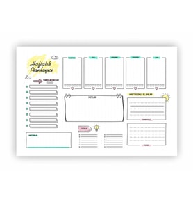 Planlayıcı Haftalık Defter Tutkallı 62 Syf