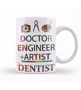 Doctor Engineer Artist Dentist 024 Kupa Bardak Porselen