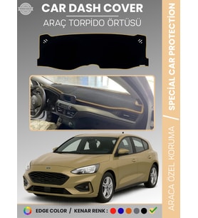 FORD FOCUS 4 (2017-2021) Torpido Örtüsü Ön Göğüs Torpido Koruma Tam Uyum Kaymaz Kolay Montaj