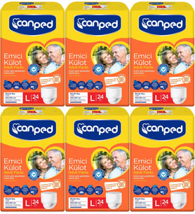 Canped Emici Külot Hasta Yetişkin Bezi L - Büyük - Large 144 Adet (6PK*24)