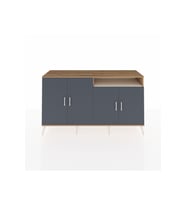 Kronos Konsol 6 Raflı 4 Kapaklı 176x59x99 Çam-Antrasit/Aytaşı