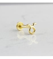 Glorria Altın Boğa Burcu Tragus Piercing
