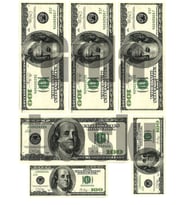 Yenilebilir Şeker Kağıt Eski Dolar Gerçek boy Temalı Pasta Süsleme