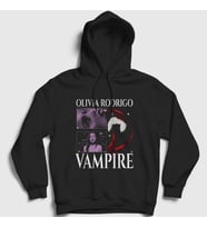 Presmono Unisex Siyah Vampire Müzik Olivia Rodrigo Kapüşonlu Sweatshirt 499943tt