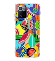 PrintiFy Xiaomi Poco X3 GT ile Uyumlu 1mm Slim Fit Retro Colors 6 Baskılı Şeffaf  Kılıf