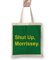 Yellow Text Shut Up Morrissey Bez Çanta Uzun Saplı