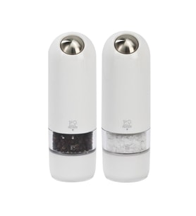 Galeri Kristal Peugeot Alaska Pilli Karabiber ve Tuz Değirmen Seti 16 Cm Beyaz