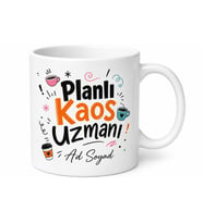 İsme Özel Planlı Kaos Yazılı Komik Kupa Bardak Esprili Hediye