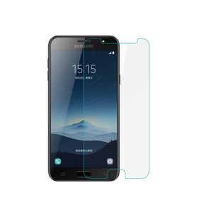 Samsung Galaxy C8 Uyumlu Ekran Koruyucu Screen Protector Tempered Glass Kristal Netliğinde %100 HD Görüntü, Yüksek Kalite Kırılmaz Temperli Cam (Şeffaf)