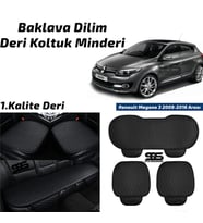 Renault Megane 3 2009-2016 Arası Siyah Deri Oto Koltuk Minderi