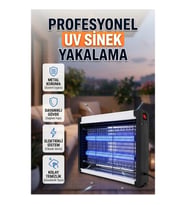 Profesyonel UV Sinek Öldürücü Lamba Geniş Etki Alanlı Elektrikli Böcek Yakalama Cihazı