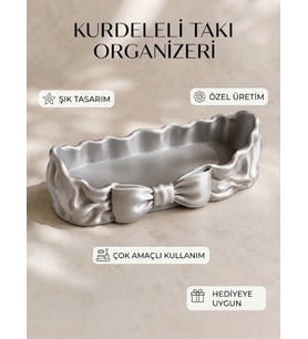 Kurdeleli Aksesuar Kutusu ve Dekoratif Takı Çanağı