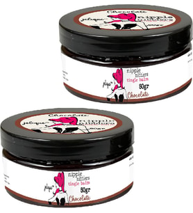 Nipple Nibblers Erotictingle Chocolate 2 Adet Memeucu Hareketlendirici Balsam Çikolata Aromalı 50ML - Çikolatali Göğüskremi