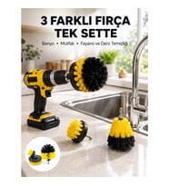 Mey İthalat® Banyo, Mutfak, Jant ve Fayans Temizliği İçin Uygun Matkap Başlığı