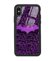 iPhone X Lila Batman Tasarımlı Glossy Telefon Kılıfı