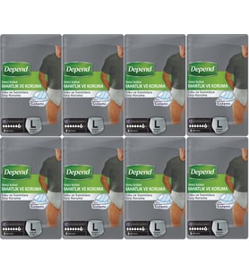 Depend Emici Külot Pants Hasta Bezi L - Büyük - Large Erkek 64 Adet (8PK*8)