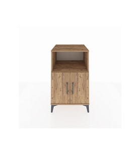Kronos Komodin 2 Raflı 2 Kapaklı 60x59x96 Çam-Çam