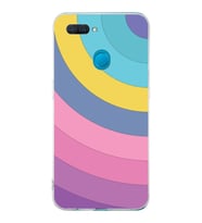 PrintiFy Oppo AX7 Uyumlu Kamera Korumalı Renk Cümbüşü B Tasarımlı Şeffaf Silikon Kılıf