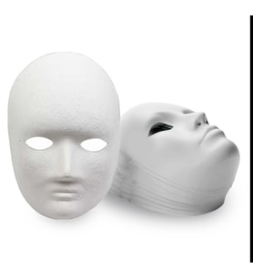 Karton Maske, Boyanabilir, Eğitici Maske Boyama, Etkinlik ve Hobi Maskesi