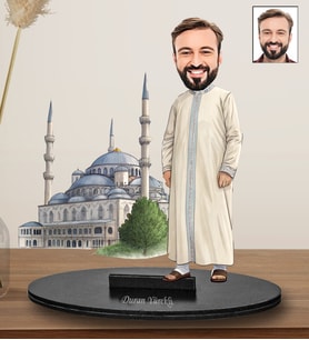 Kişiye Özel Camii Hocası Tasarımlı  Karikatür Biblo 275