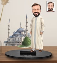 Kişiye Özel Camii Hocası Tasarımlı  Karikatür Biblo 275