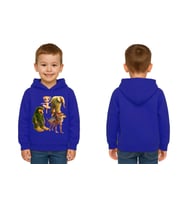 Unisex Brainrot Baskılı Çocuk Swaetshirt Kapüşonlu 3 İplik Şardonlu (SAKS MAVI)
