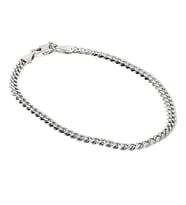 Erkek 3 mm İnce Çelik Bileklik (Gümüş Gri)