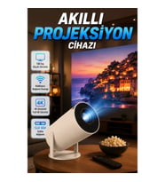 Akıllı Projeksiyon Cihazı – Full HD, 4K Desteği, 130 İnç Ekran ve Çoklu Bağlantı