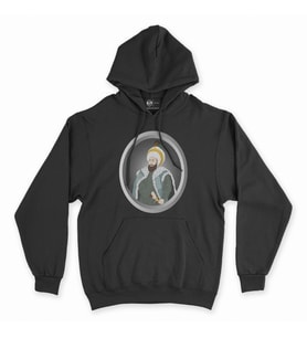 Fatih Sultan Mehmet Siyah Kapşonlu Sweatshirt Hoddie