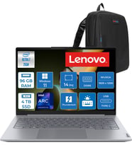 Lenovo Thinkbook 14 Gen8 Ial Intel Core Ultra 7 255H 5.1ghz 96GB Ddr5 4tb SSD Windows 11 Home Intel Arc 140T 14 Inç Wuxga (1920 x 1200) IPS 300NITS Taşınabilir Bilgisayar 21SJ007ATXH54 + Zetta Çanta