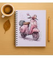 Spirali Defter Ahşap Kapaklı, Renkli Baskı Parlak Laminasyonlu Boyutlu