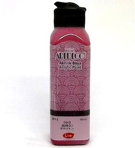 Artdeco Akrilik Boya 140 ml Bordo 4 adet