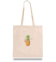Bez Çanta Suyu Smoothie Ananas Çizim Meyve Ananas Saman