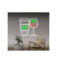 Coffee wine AM PM Neon Tabela