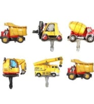 İnşaat Teması Mini Shap Folyo Balon 6 lı Set