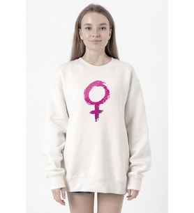 Purple Venus Symbol Beyaz Kadın 2ip Sweatshirt