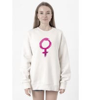 Purple Venus Symbol Beyaz Kadın 2ip Sweatshirt